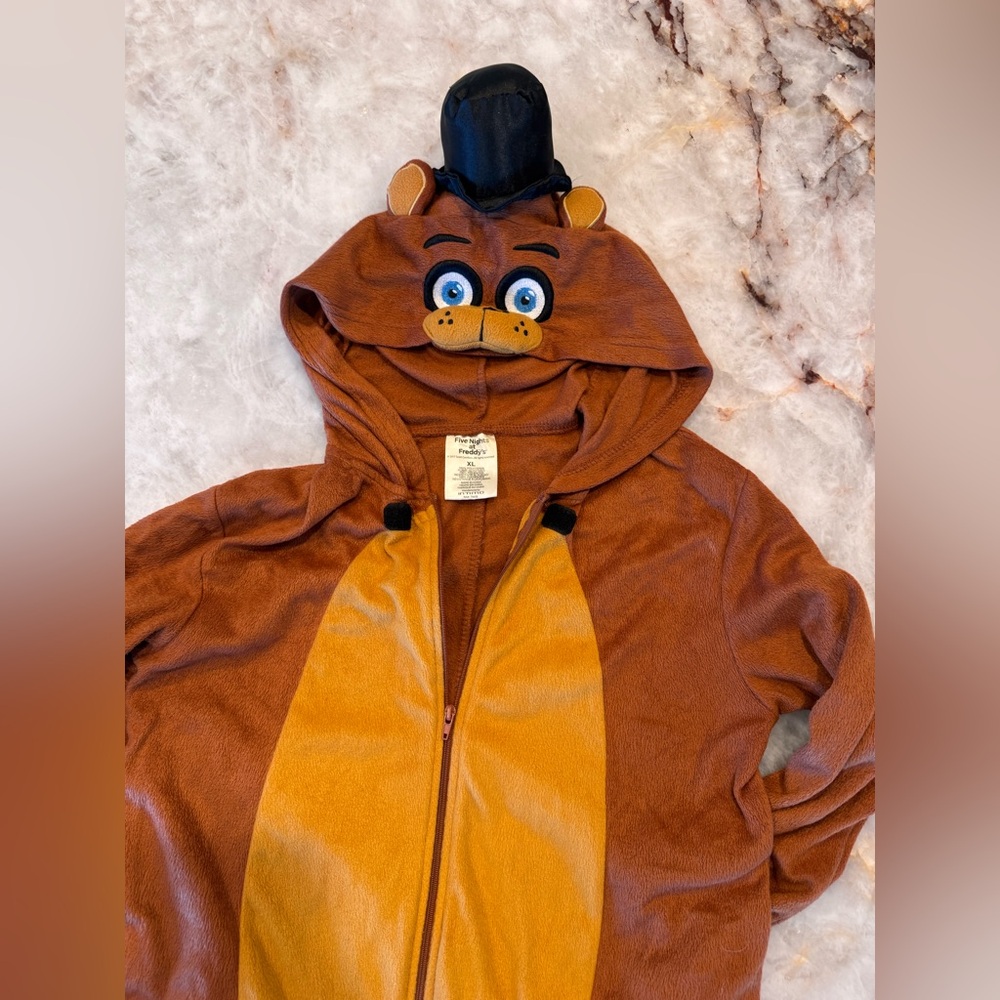Five Nights at Freddy's Freddy Fazbear hooded union suit or onesie pajama XL